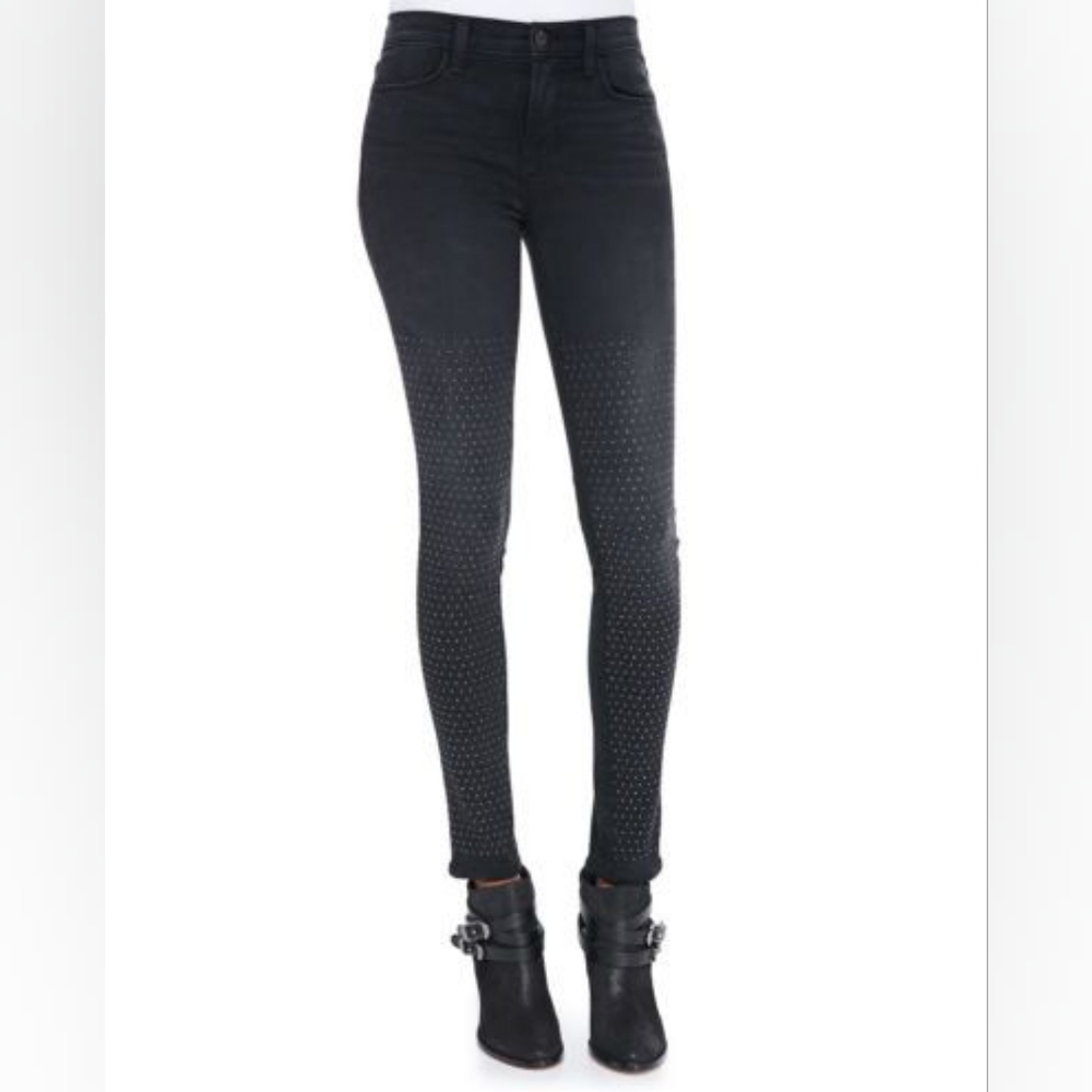 ✨ RARE J BRAND "Honor" Studded High-Rise Skinny - Graphite Size 31 ✨